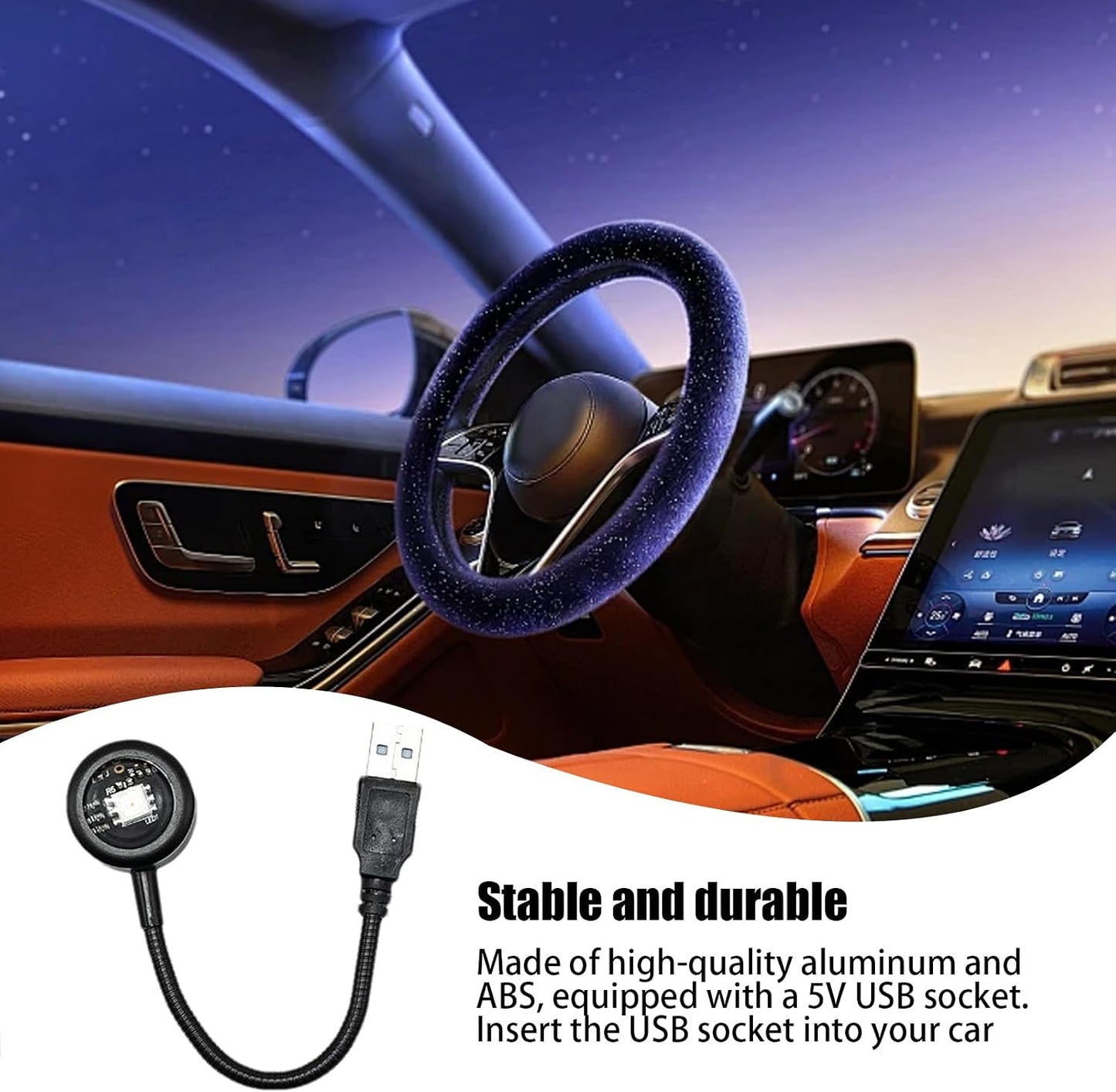 Sunset Projector - USB Charging Lamp with 7 Colors, 360° Rotating LED Light, Button Control, Plug and Play, Mood Lighting | Sunrise Bedroom Night Light for Gathering, Live Streaming, Room