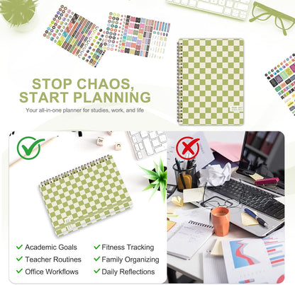 Planner 2026-2027, Weekly and Monthly Calendar Planner, JUL 2026 - JUN 2027 | A5(6.3'' x 8.5''), Hardcover, Agenda Book, Sprial Bound, Inner Pocket, Office and School Use