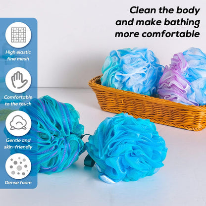 10 Pack of Bath Loofah Shower,Small Size Sponge Pouf Body Scrubber Exfoliator Scrubber Ball,Mesh Bath and Shower Sponge for Kids Women Men Body Wash Bathroom