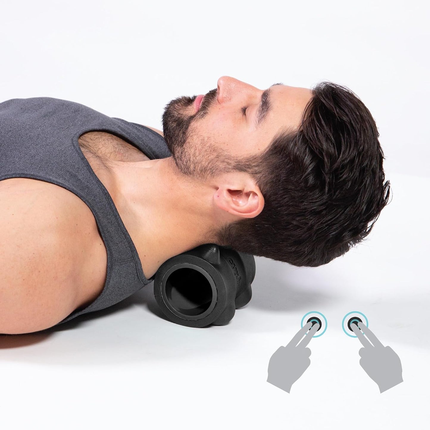 Chirp Wheel XR 3P Massage Roller Set - 10” Acupressure, 6” Knot-Kneading Thumb, 4” Neck & Headache Tension Relief, High Density Foam Massage Rollers for Back & Neck Pain, 500lbs Capacity, Black