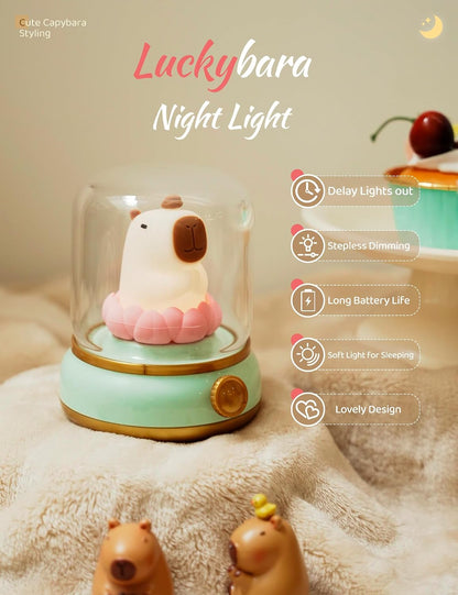 WANIDEA Flameless Candles Lamp, Led Candles,Cute Kerosene Lamp,Silicone Flame Amber Light,Adjustable Dimmable Rechargeable Night Light for Kids,Girls,Teenager Kids Bedroom Christmas