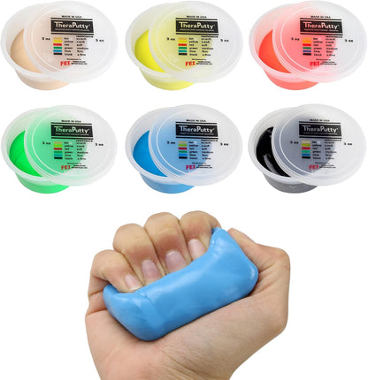 CanDo TheraPutty Standard Hand Exercise Putty for Rehabilitation, Exercises, Hand Therapy, Occupational Therapy, Hand Strengthening, Improve Motor Skills, Stress Relief