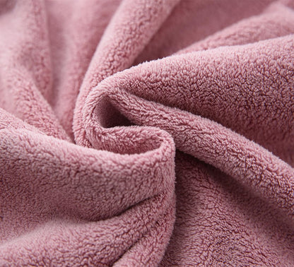 M-bestl 2 Pack Microfiber Hair Towel Wrap,Hair Drying Towel with Button,Quick Dry Hair Towel Turban for Women,Absorbent Anti-frizz Head Towel for Long Thick Curly Hair(Pink&Beige)