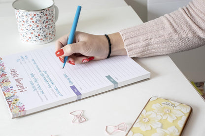 bloom daily planners Horizontal Weekly To Do List Notepad with 60 Undated Sheets - Weekly Desk Planner or Chore Pad with Priorities & Habit Tracker - 8.5” x 11” - Pastel