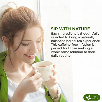 FreshDrinkUS, Premium 30 Tea Bags Glucose Functional Tea – Herbal Blend with Gymnema, Cinnamon, Bitter Melon, Tulsi & More –– Caffeine-Free. Sugar-Free. Gluten-Free. Vegan
