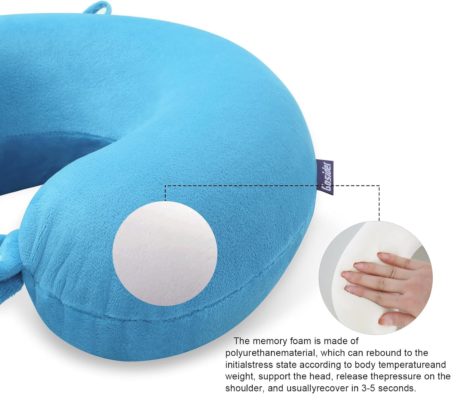 Neck Pillows for Sleeping Travel Pink Travel Pillow Comfortable U Shape Memory Foam Pillows Neck and Head Support Portable Travel Neck Pillow Suitable for Planes, Trains, Self-Driving Cars