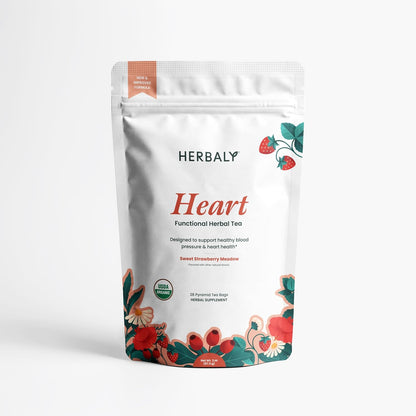Herbaly Heart Organic Herbal Tea - Heart Health & Circulation, 28 Ct