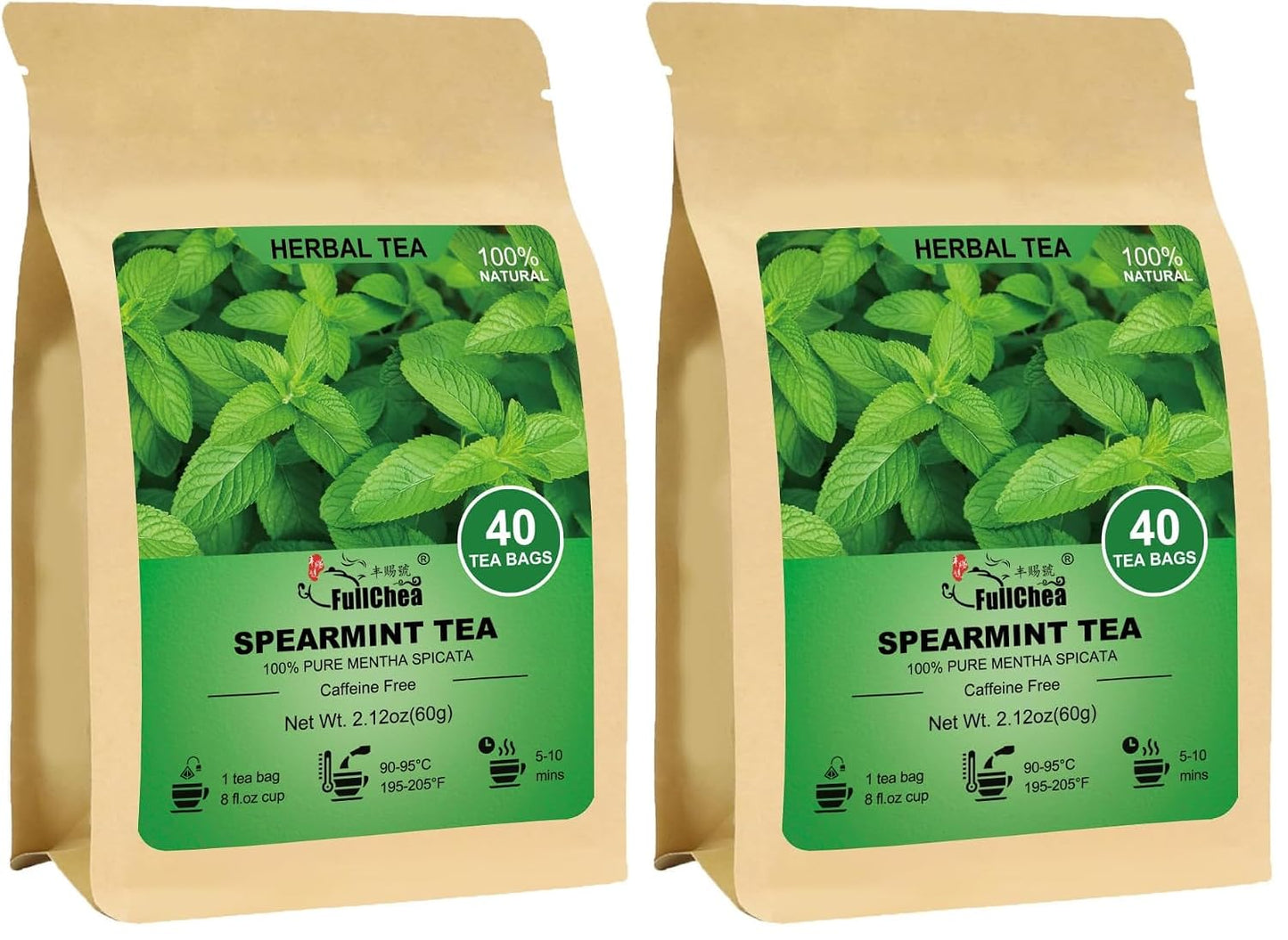 FullChea - Rooibos Tea Bags, 60 Counts - Premium South African Natural Rooibos - Non-GMO - Caffeine-Free - Antioxidant-Rich & Supports Digestion