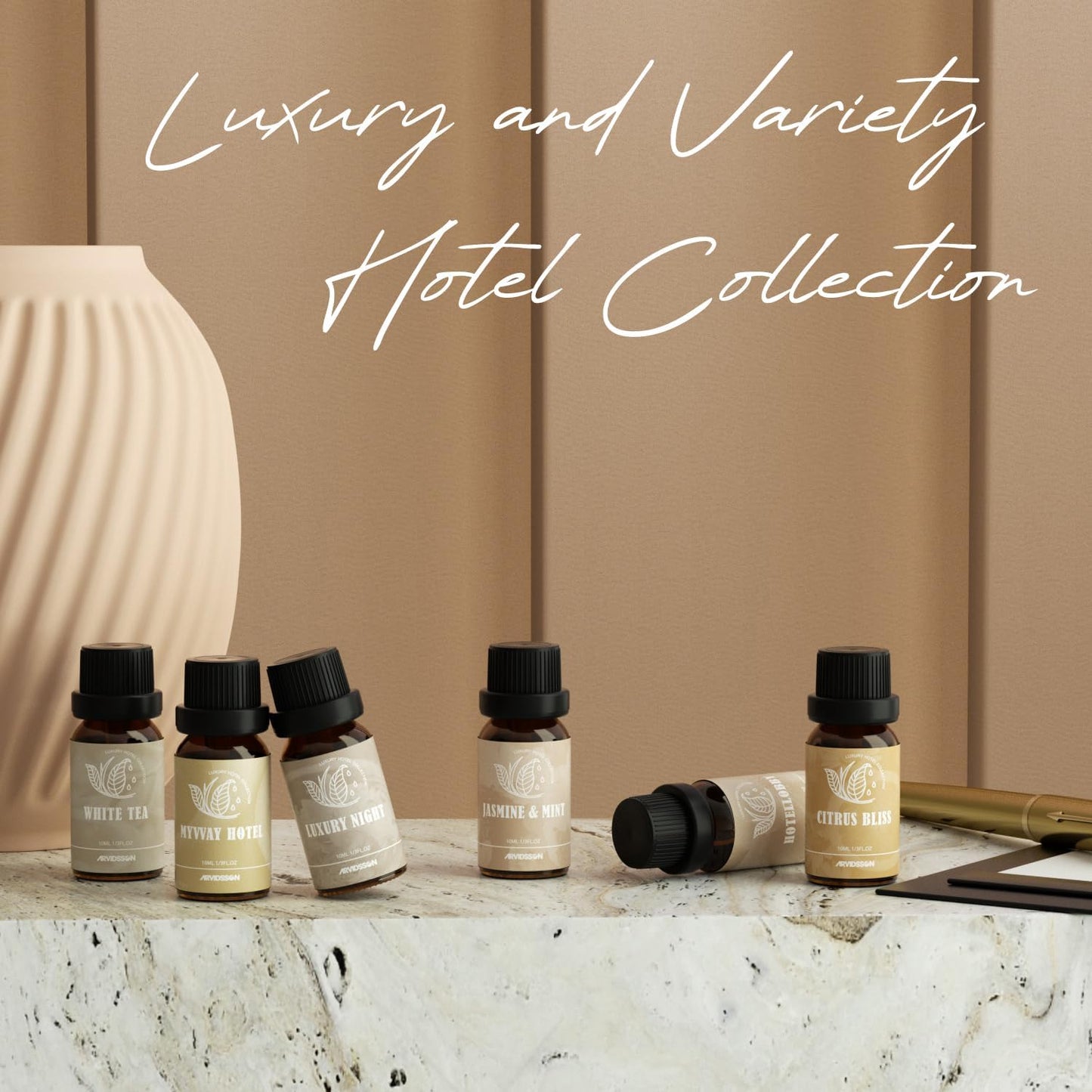 ARVIDSSON Floral Essential Oils Set, Natural Flower Essential Oil Gift for Women - Rose, Gardenia, Cherry Blossom, Honeysuckle, Lilac, Blue Lotus, Scented Oil for Diffuser, Valentines Day Gift for Her