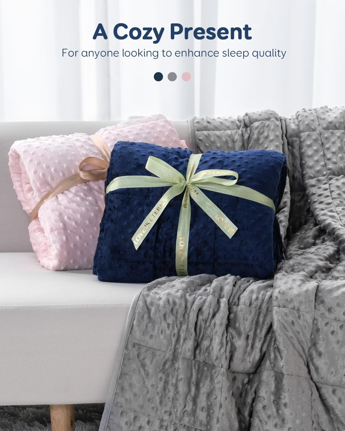 Kivik 2 lbs Weighted Lap Pad, Ultra Soft Minky Dotted Heavy Blankets Throw for Better Study Relaxing & Sleeping, Machine Washable, 20 x 30 Inches, Purple