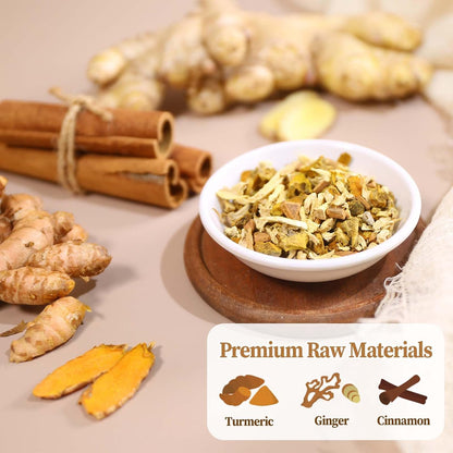 FullChea - Turmeric Ginger Cinnamon Tea Bags, 50 Count Herbal Blend