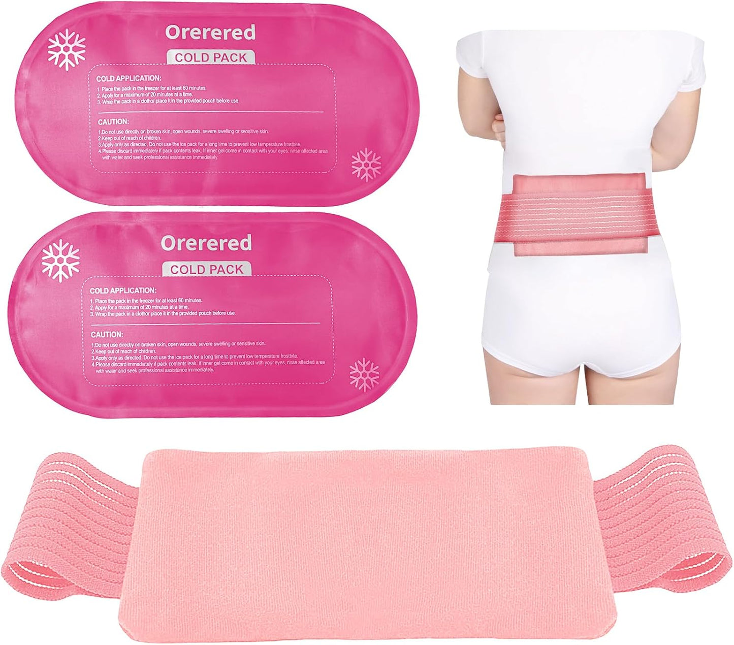 Reusable Cold Ice Packs for Injuries, 3-Piece Set Cold Gel Ice Wrap for Injury Recovery, Alleviate Joint and Muscle Pain (Knee Ice Wrap-Purple)