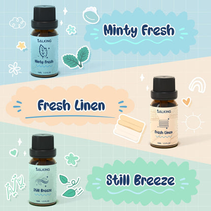 SALKING Floral Essential Oils Set, Premium Pure and Natural Essential Oils, Fragrance Oil Scented Oils for Oil Diffusers 6 x 10 ML - Lavender, Rose, Jasmine, Cherry Blossom, Gardenia, Chamomile