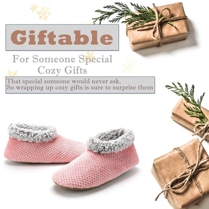 Cozylook Fuzzy Slippers for Women Indoor Soft Sole Slipper Socks with Non Slip Grippers Warm Fluffy