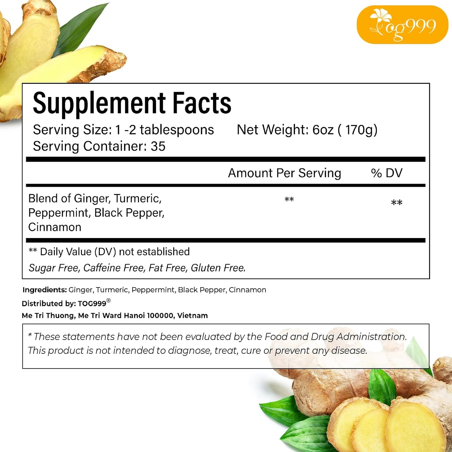 120 Bags Premium Turmeric Ginger Cinnamon Tea, Improve Digestion, Support Brain, Weight, Skin and Sleep, Eco-Conscious Tea Bags and Premium Natural Ingredients. Turmeric Ginger Herbal Tea. No Sugar, No Caffeine, No Gluten, Vegan.