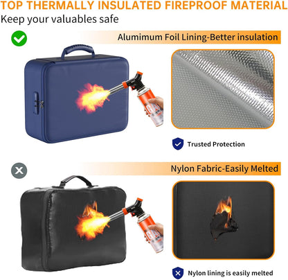 DocSafe 5200°F Fireproof Document Organizer Box with Lock, Heat Insulated