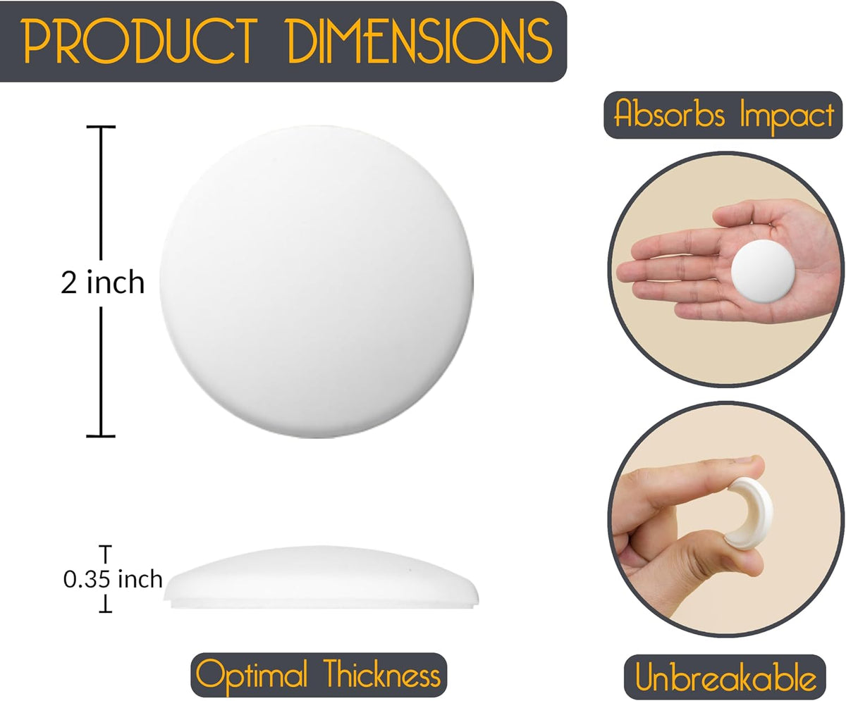 ProStoppr® Door Stoppers - Large 3.15" - Strong Adhesive Backing