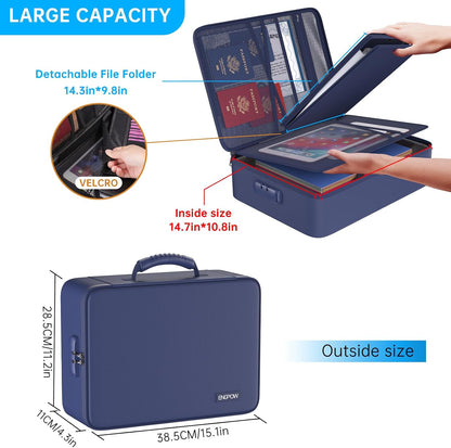 ENGPOW Fireproof File Organizer Bag with 13 Pockets Accordion File Folder
