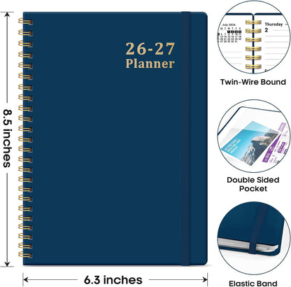 Planner 2026-2027, 8.5" x 11" Weekly and Monthly Academic Year Planner Calendar, July 2026 - June 2027, Hardcover Large School Planning Agenda With Tabs, Perfect for School & Office Supplies, A4, Green
