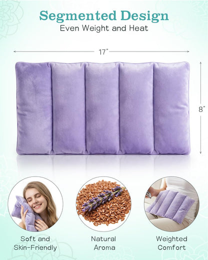 Weighted Sinus Mask, Warm Cold Compress Eye Mask for Dry Eyes, Migraine, Sinus Pressure Relief, Stress, Eye Pillow Microwavable Face Heating Pad for Puffy Eyes, Self-Care Gifts for Women (8x7 Inch)