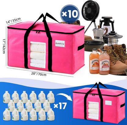TAILI Blue Extra Large Moving Bags,Storage Bags with Visible Window