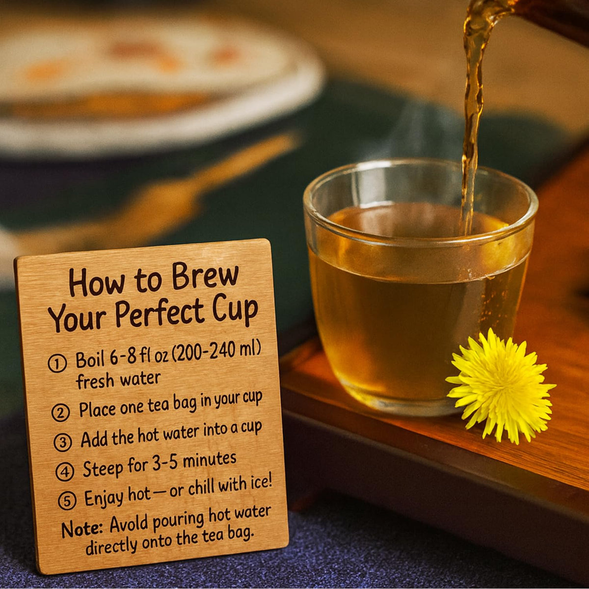 Lavitali, Dandelion Tea Bags | 60 bags, 100% Pure Herbal Tea | Caffeine-Free, Eco-Friendly Filter Bag | Daily Natural Botanical, Hot or Iced Herbal Infusion