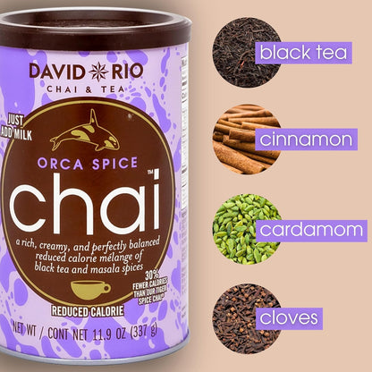 David Rio Elephant Vanilla Chai Tea Latte Mix, 14 Oz