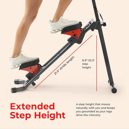 Sunny Health & Fitness Foldable Stair Climber with Extended Step Range