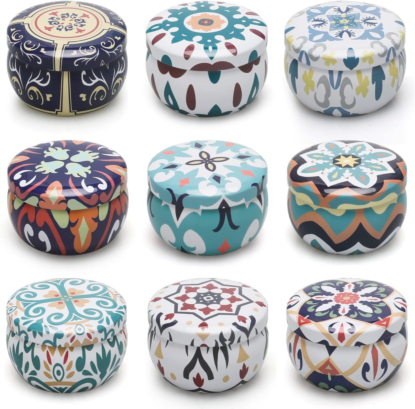 Scented Candles Gift Set for Women, 4 Pack Soy Wax Candles in Classic Bohemian Tins, Aromatherapy Candle Set, Birthday Gifts for Mom, Thank You Gifts