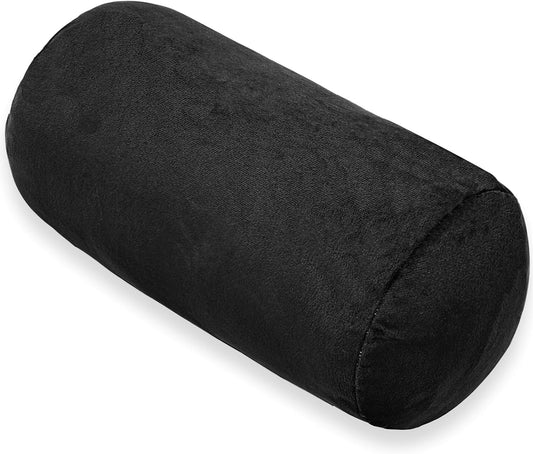 1 MIDDLE ONE Round Cylinder Bolster Pillow with Removable Velvet Cover, Tube Roll Cervical Pillow for Head, Neck, Back and Legs Support, 13"x 6", Blue