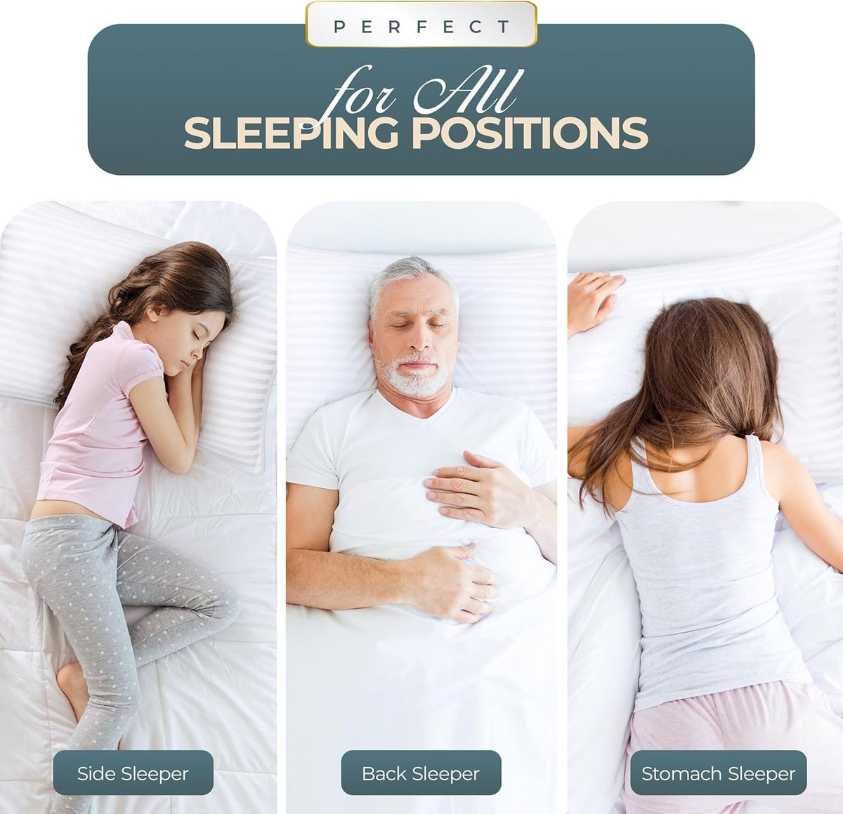 Utopia Bedding Hotel Bed Pillows for Sleeping, Pillows Queen Size Set of 2
