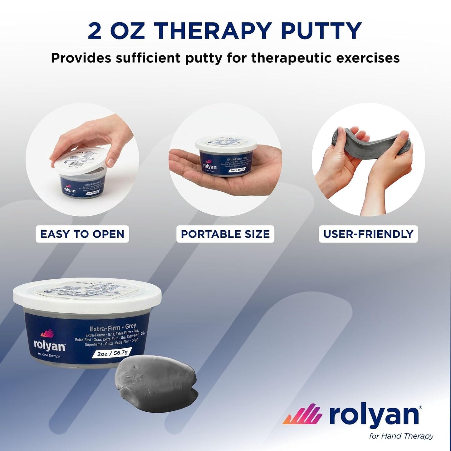 Sammons Preston Therapy Putty, Therapeutic Hand Exerciser, Theraputty for Finger and Hand Rehabilitation, Exercise Putty to Improve Hand Grip Strength, Occupational Therapy, 4 Ounce, Firm, Blue