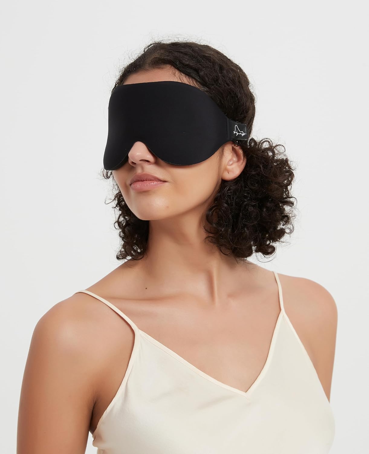 ALASKA BEAR Sleep Mask for Side Sleepers Patented Design, Cup-Shaped and Extra-Soft, 100 Blackout Eye Mask Shades Cover for Men and Women Home or Travel, Machine Washable, Black