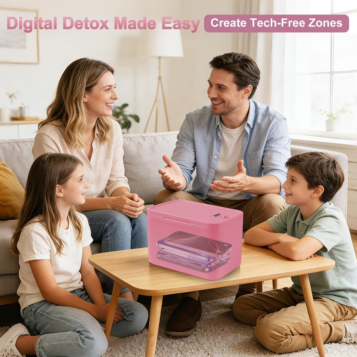 Lockable Storage Box, Small Lock Box with Combination Code for Phone/Medicine Safe/Food Home/Refrigerator/Office/Personal Items/Travel/Gift,9.25 x 5.04 x 3.62’’