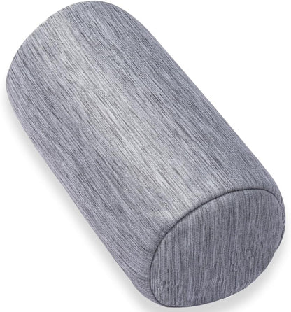 1 MIDDLE ONE Round Cylinder Bolster Pillow with Removable Velvet Cover, Tube Roll Cervical Pillow for Head, Neck, Back and Legs Support, 13"x 6", Blue