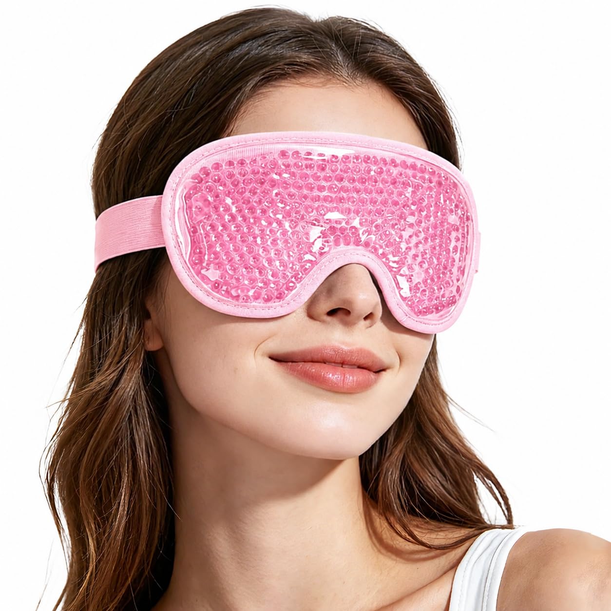 NEWGO Cooling Eye Mask for Puffy Eyes, Cold Eye Mask Eye Ice Pack for After Eyes Surgery, Tension Stress Relief, Itchy Eyes, Headaches, Dark Circles - Blue