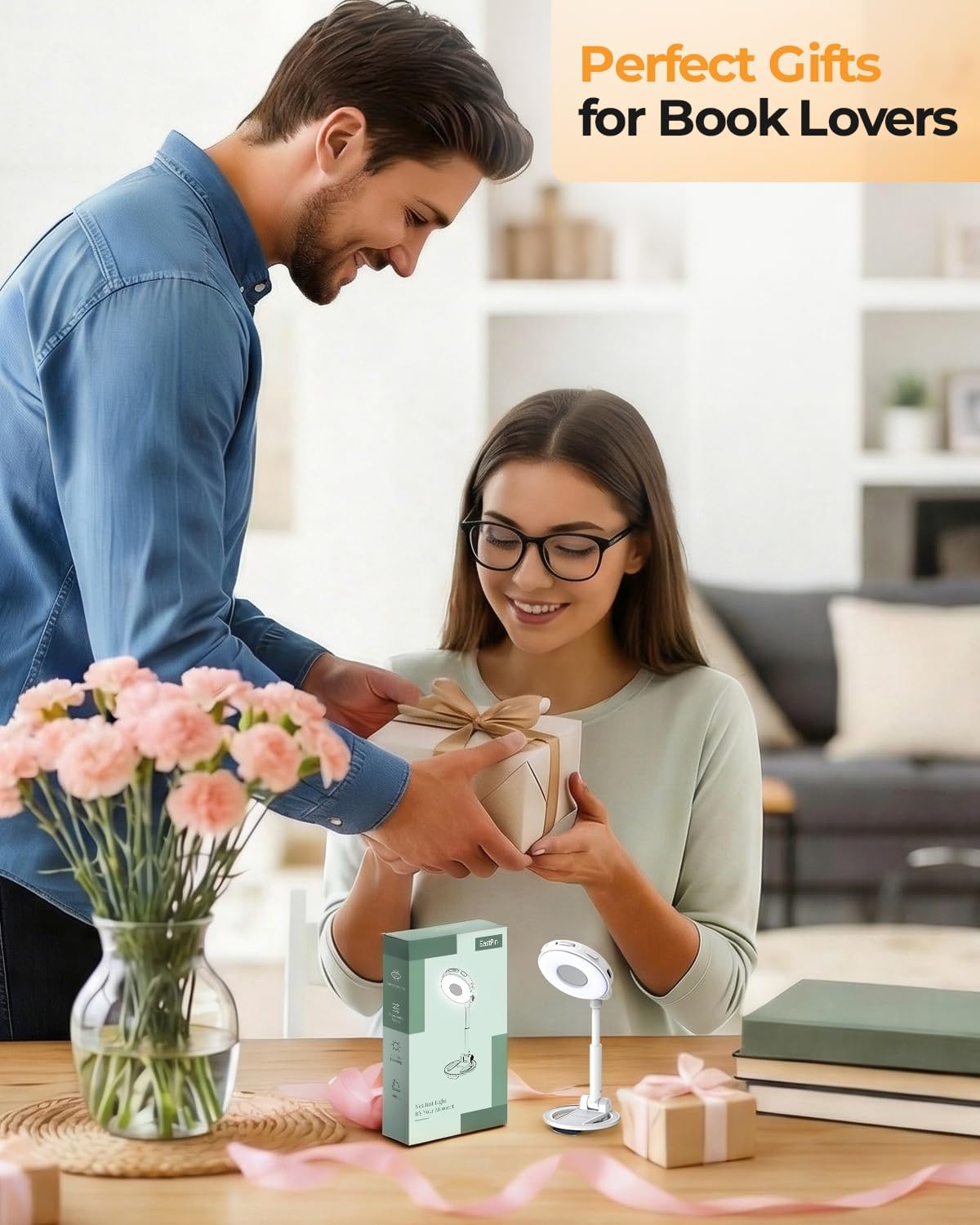 18 LED Rechargeable Clip On Book Light for Reading in Bed