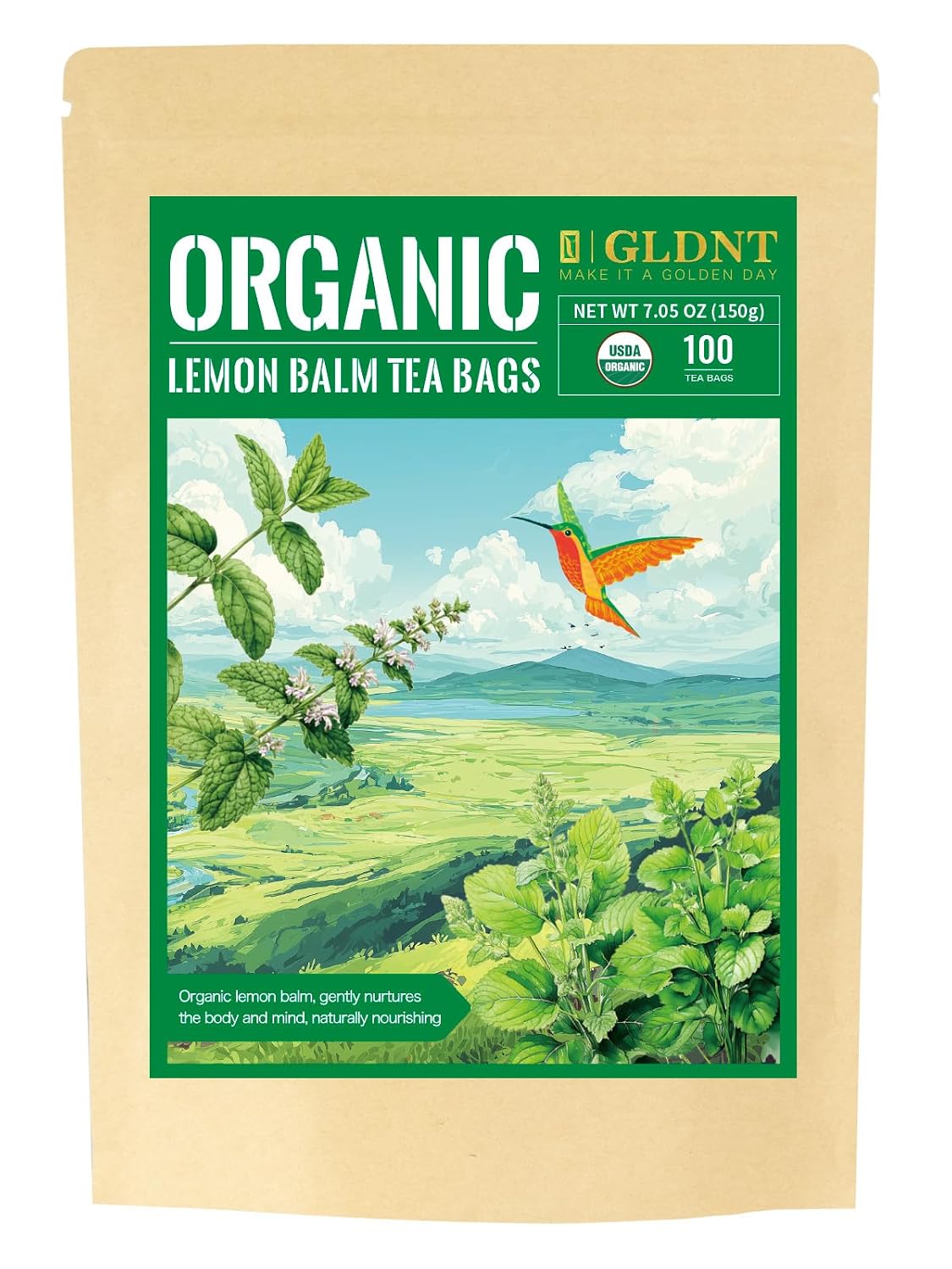 GLDNT Organic Milk Thistle Tea, Natural Organic Milk Thistle Seed Herbal Tea, Mild & Mellow Taste, Caffeine Free, 100 Count