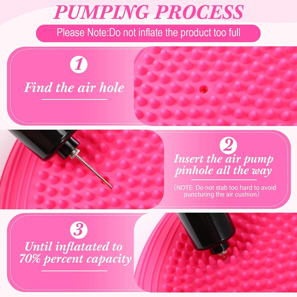Libima 4 Pcs Wiggle Seat Inflated Wobble Cushion for Kids