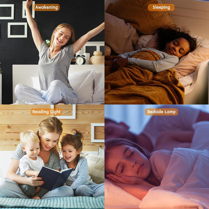 Wake Up Light Sunrise Alarm Clock White Noise Machine with Sunrise Sunset Simulation for Heavy Sleepers Kids Bedroom Dual Alarms Snooze Sound Brown Noise Machine with 25 Sounds for Sleeping