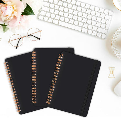Utron 3 PCS Small Spiral Notebook 5x7, Notebooks for Note Taking, Morandi Spiral Journal Notebook, Work Notebook Small Notebooks 5x7 with Strap, Cute Notebooks for Women 70 Sheets/Note Books