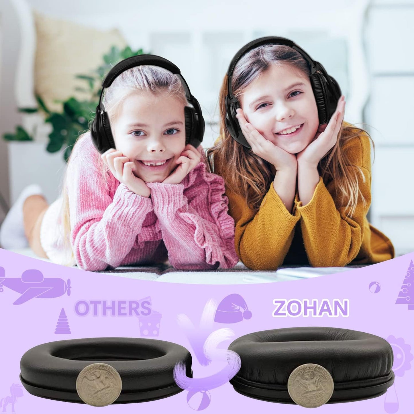 ZOHAN EM030 Kids Ear Protection, Noise Cancelling Headphones Ear Muffs for Autism Sensory, Safety Noise Reduction Hearing Protection for Monster Truck/Concerts/Fireworks/Air Shows