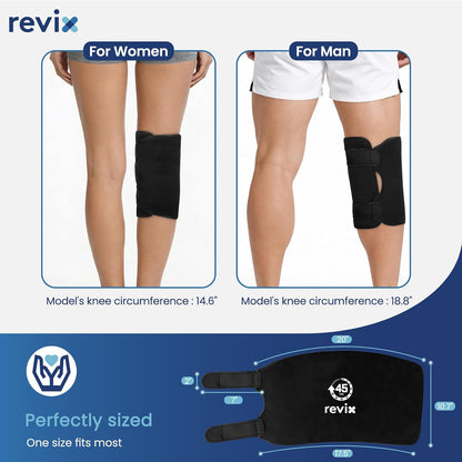REVIX XXXL Knee Ice Pack Wrap Around Entire Knee, 45-Minute Long-Lasting Ice Pack for Knees with Ice Grid Gel Design, Cold Compress Therapy for Meniscus Tear, ACL (20"×10.7")