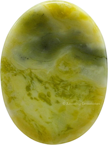 Amazing Gemstone Labradorite Thumb Worry Stone, Anxiety Stone, Healing Crystals - Piedra Crystal Fidget for Gift, Meditation, Calming, Relaxation, Stress Relief - Colors C