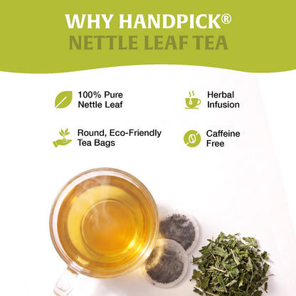 HANDPICK Nettle Leaf Tea (40 Tea Bags) 100% Pure Leaf Tea, No Additives