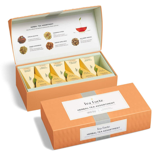 Tea Forte Tea Sampler, 10 Pyramid Infuser Bags, Premium Tea Gift Set