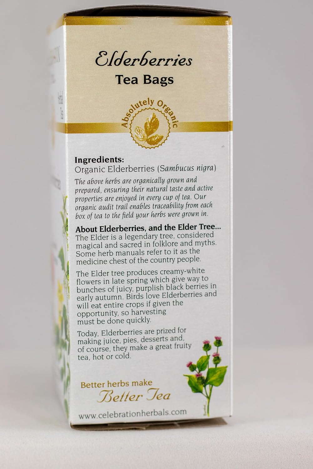 Celebration Herbals Organic Elderberries Tea Bags 24 Count