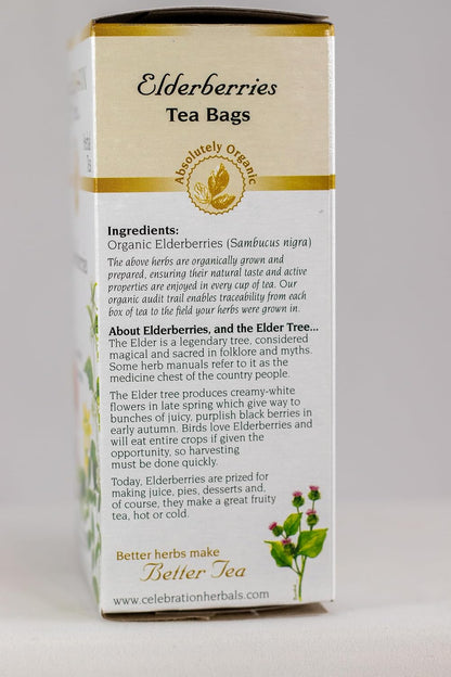 Celebration Herbals Organic Elderberries Tea Bags 24 Count