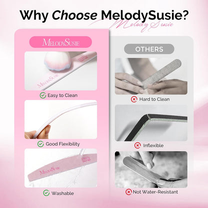 MelodySusie 16Pcs Professional Nail Buffer Kit,Nail Files and Buffers,Nail Buffer Block,Nail Brush, Nail File Buffers Kit for Natural Nails,DIY,Home Use,Salon（100/180 Grit）