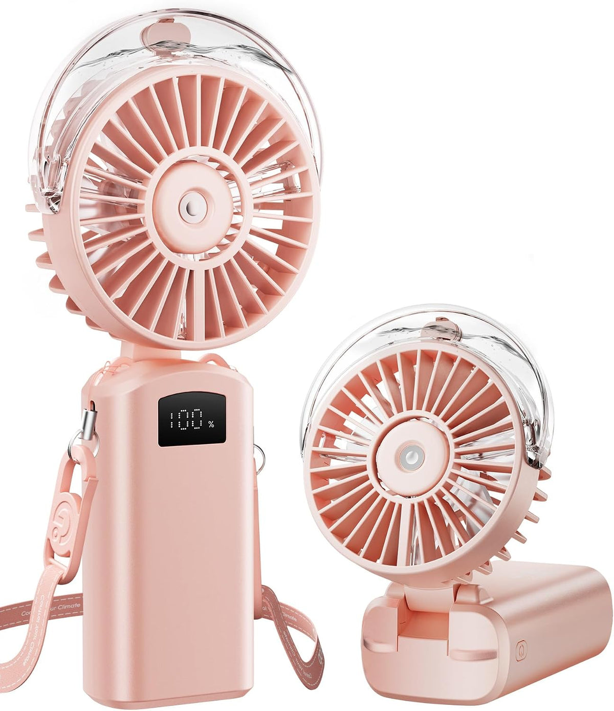 Gaiatop Portable Misting Fan, Rechargeable Handheld Fan with Water Spray